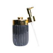 Golden + Ribbed Soap Dispenser