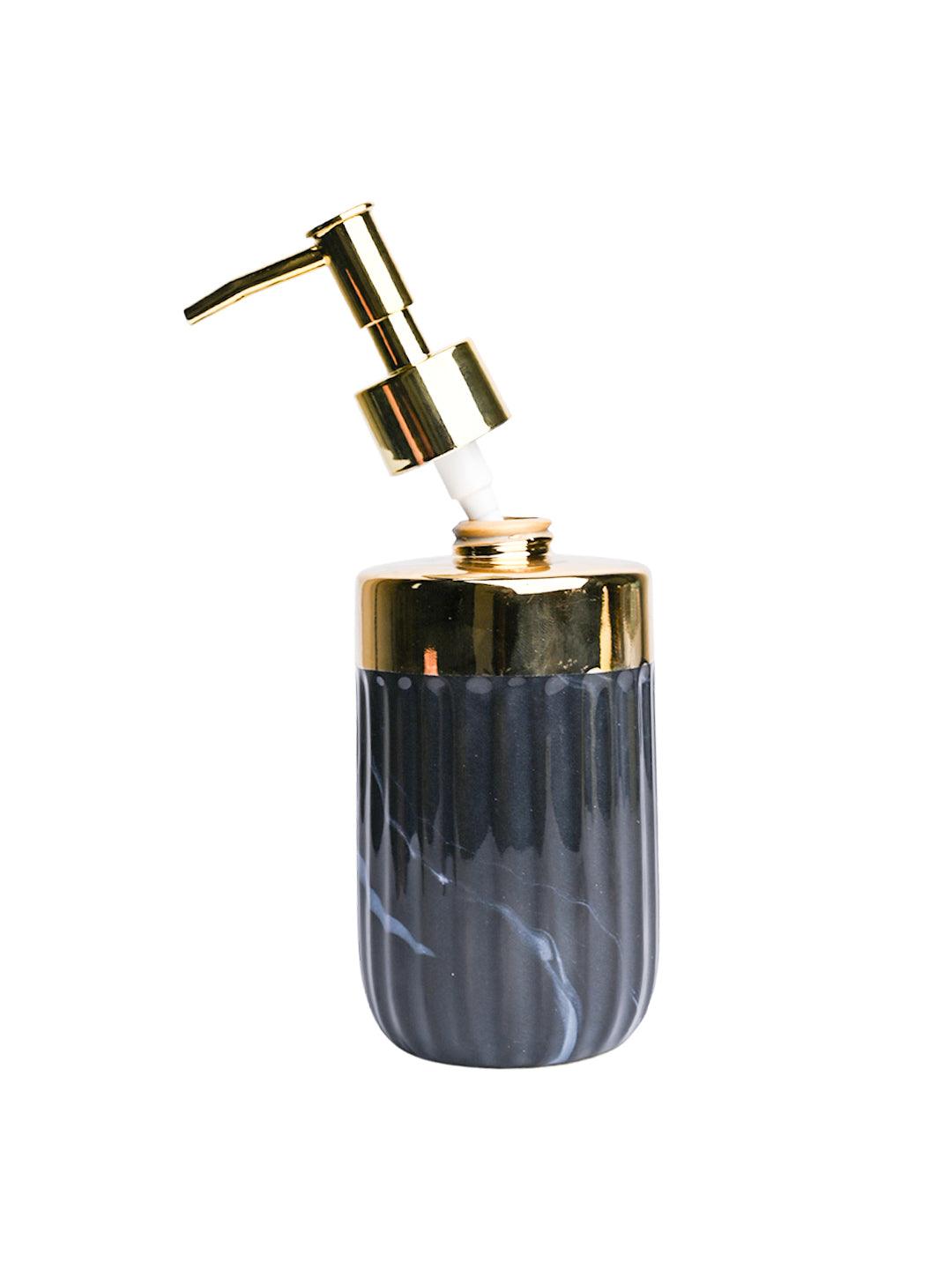 Golden + Ribbed Soap Dispenser - MARKET99