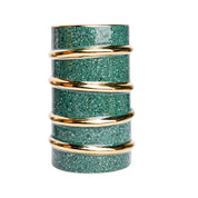 Golden Edge + Ribbed Vase