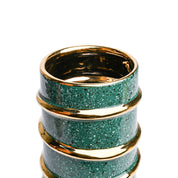 Golden Edge + Ribbed Vase