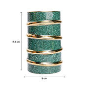 Golden Edge + Ribbed Vase
