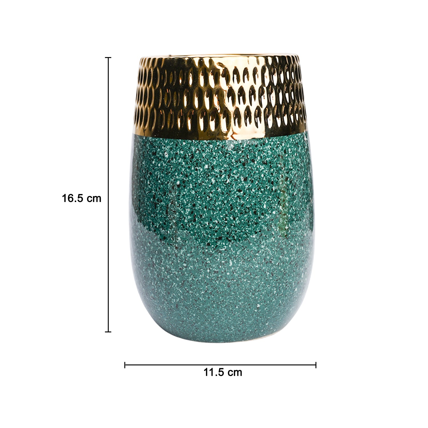 Golden Edge + Ceramic Vase