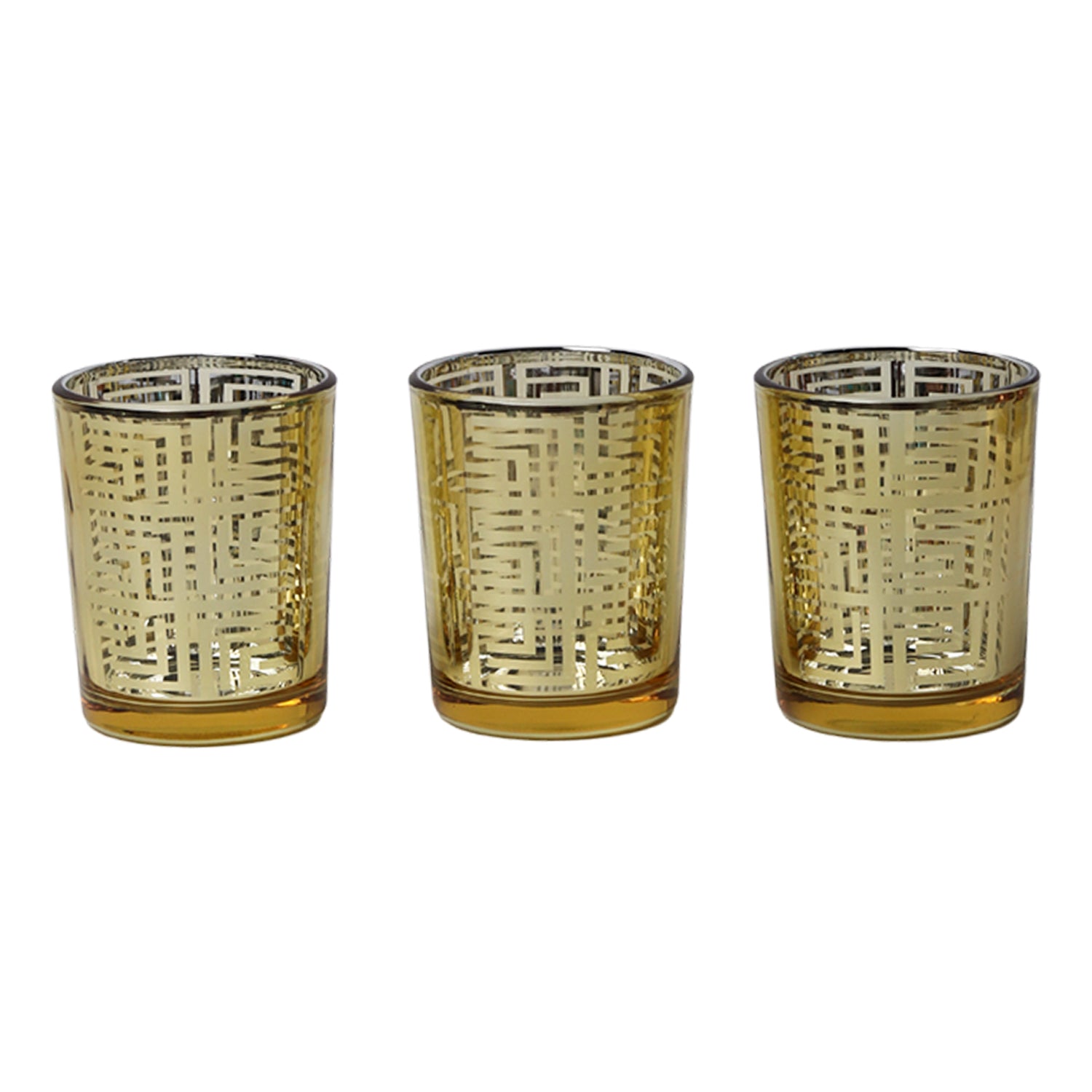 Golden T-Lite Holder Set Of 3
