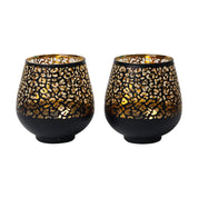 Black + Golden T-Lite Holders