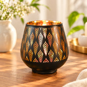 Black + Golden T-Lite Holders