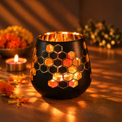 Black + Golden T-Lite Holders