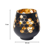 Black + Golden T-Lite Holders