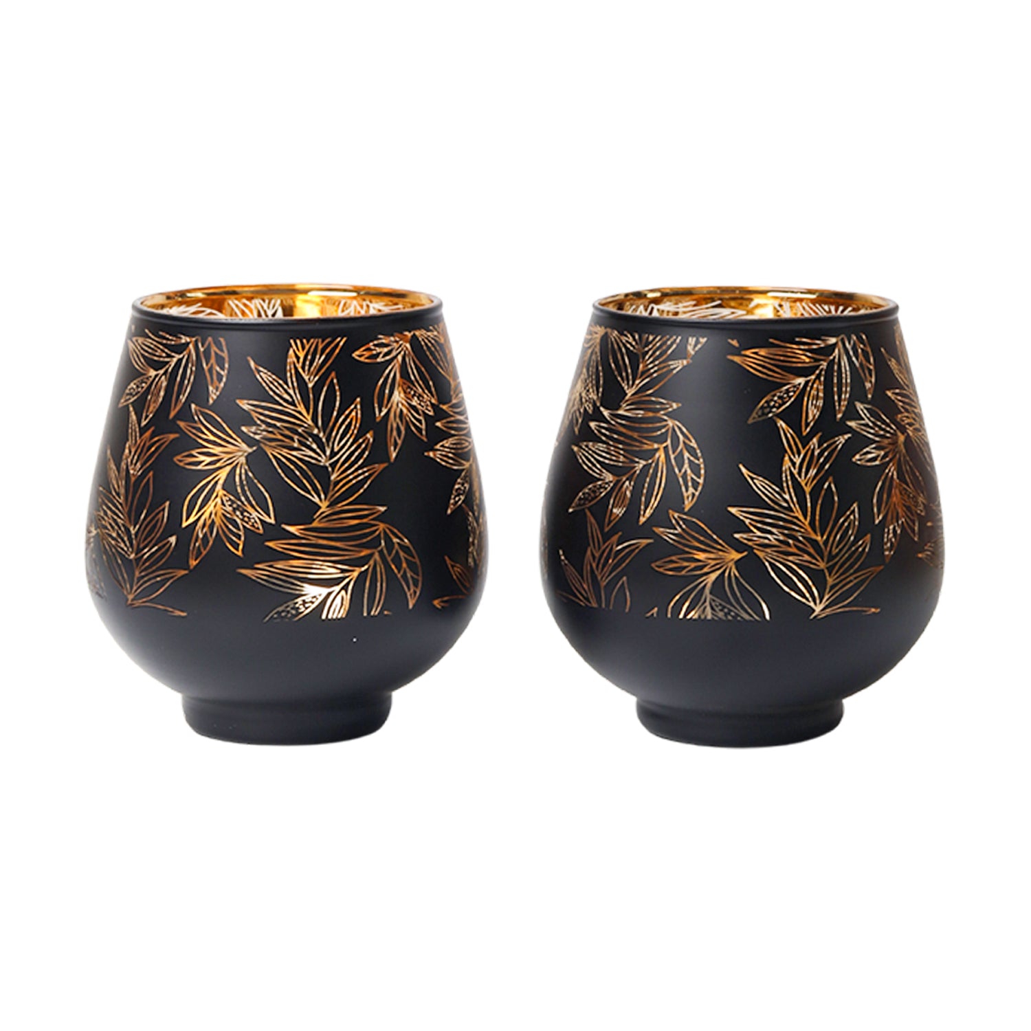 Black + Golden T-Lite Holders