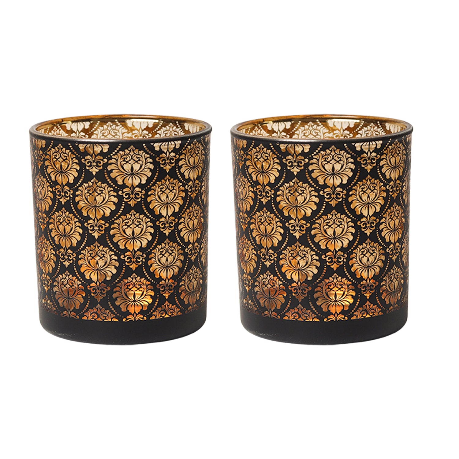 Black + Golden T-Lite Holders