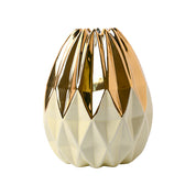 Ivory & Golden Geometric Vase