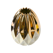 Ivory & Golden Geometric Vase