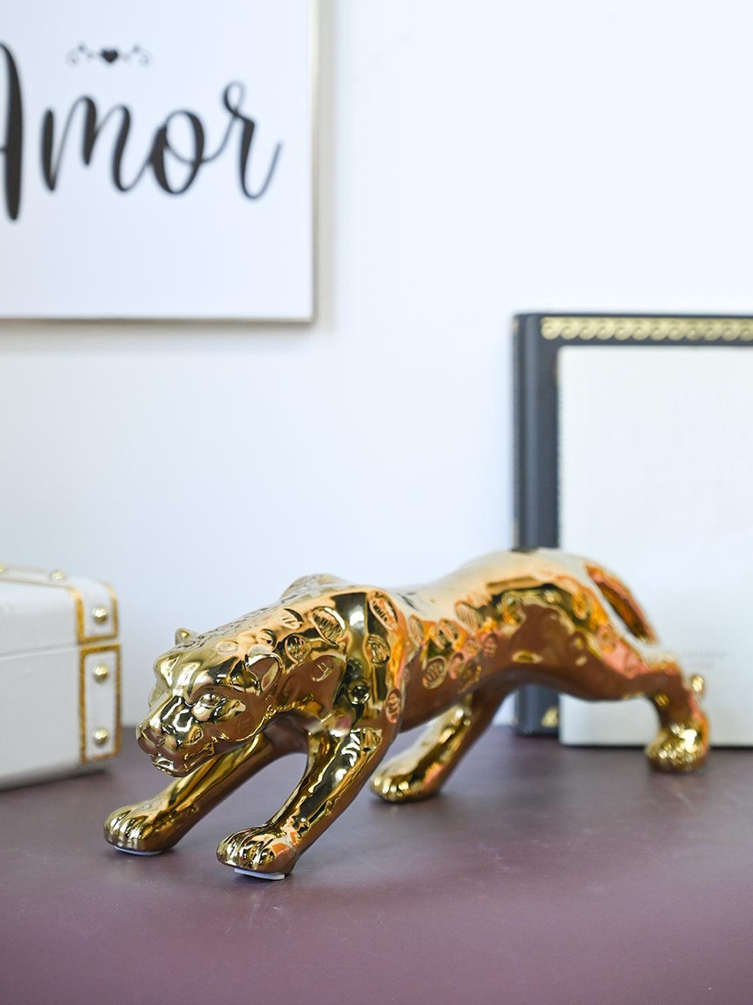 Golden Leopard Statue Figurine - MARKET99