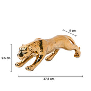 Golden Leopard Statue Figurine