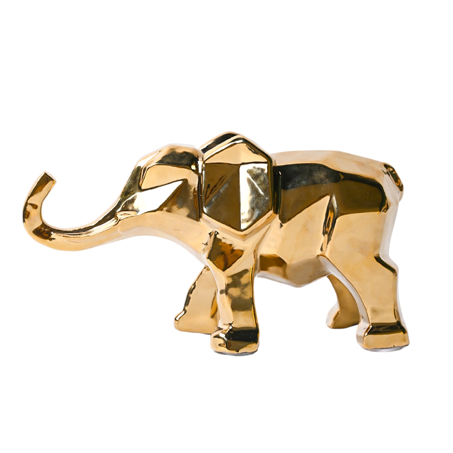 Golden Elephant Figurine