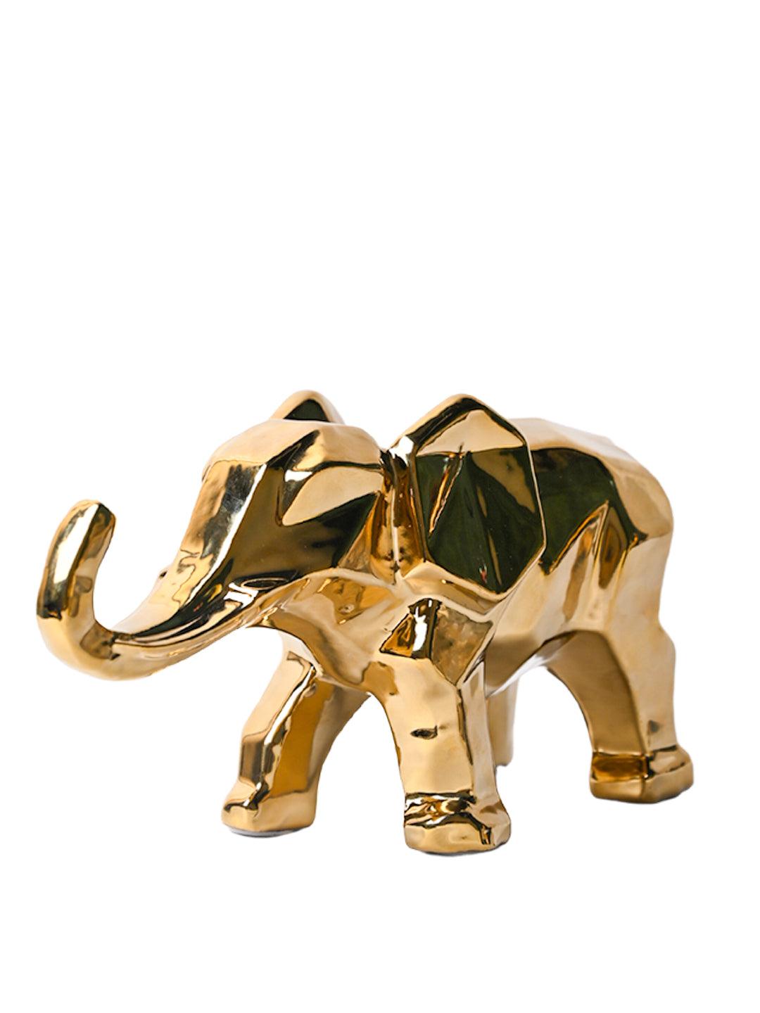 Golden Elephant Figurine