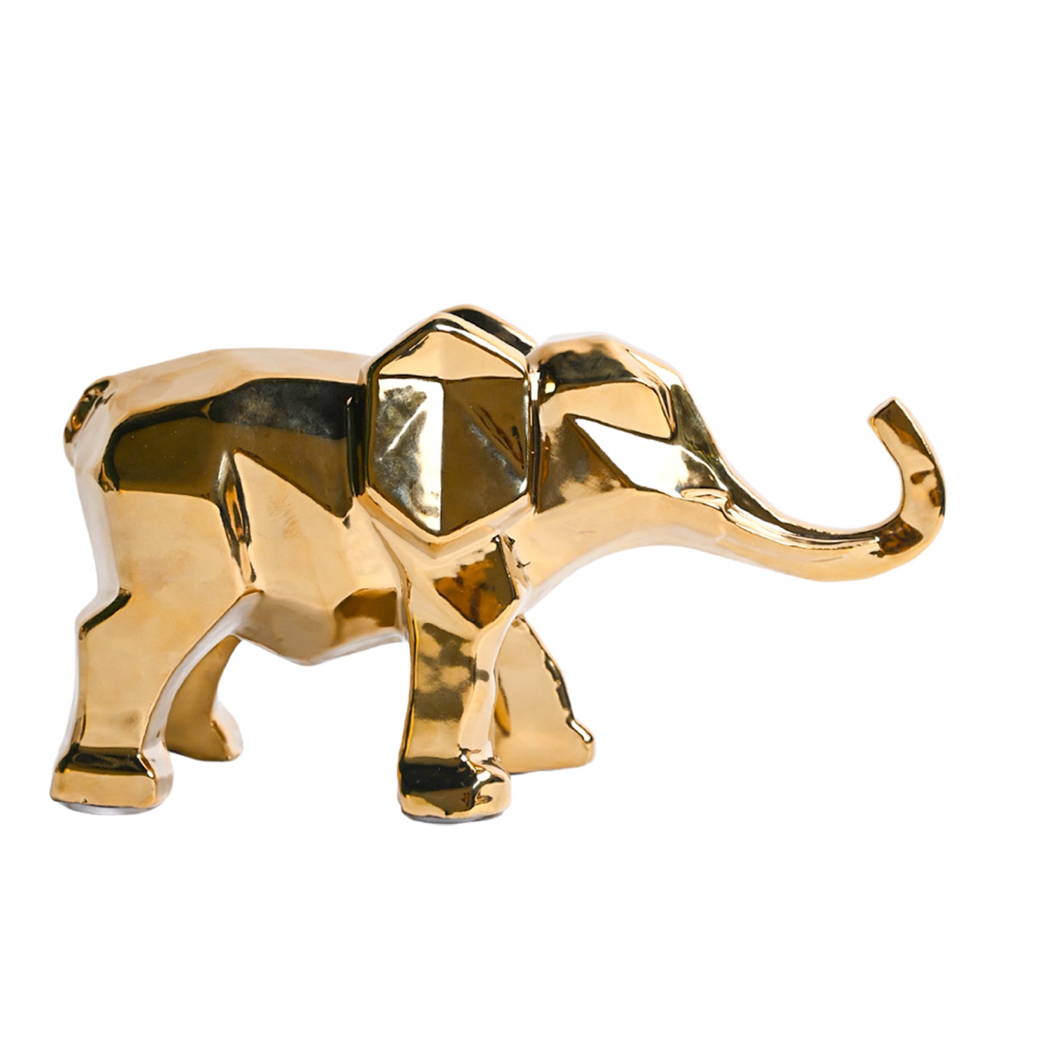 Golden Elephant Figurine