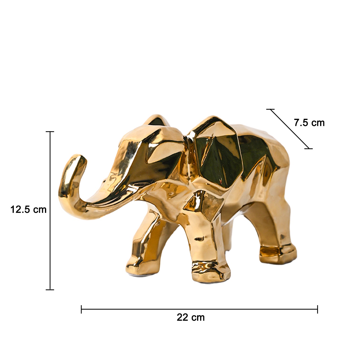 Golden Elephant Figurine