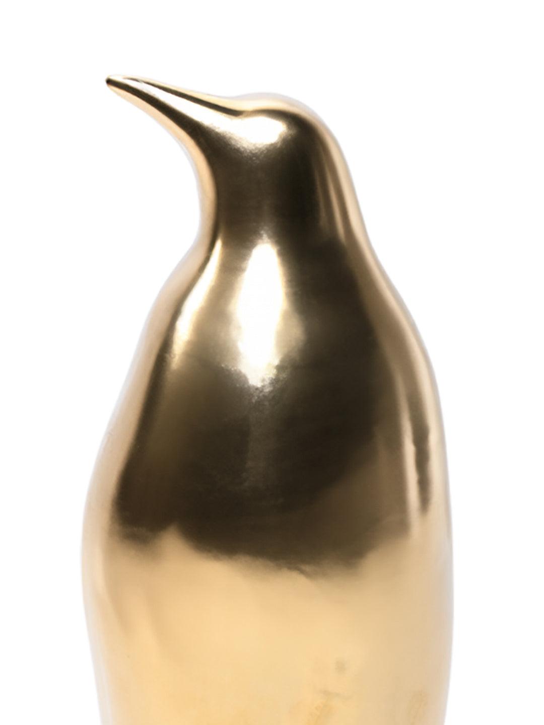 Golden Penguin Statue Figurine