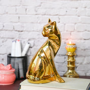 Golden Cat Statue Figurine