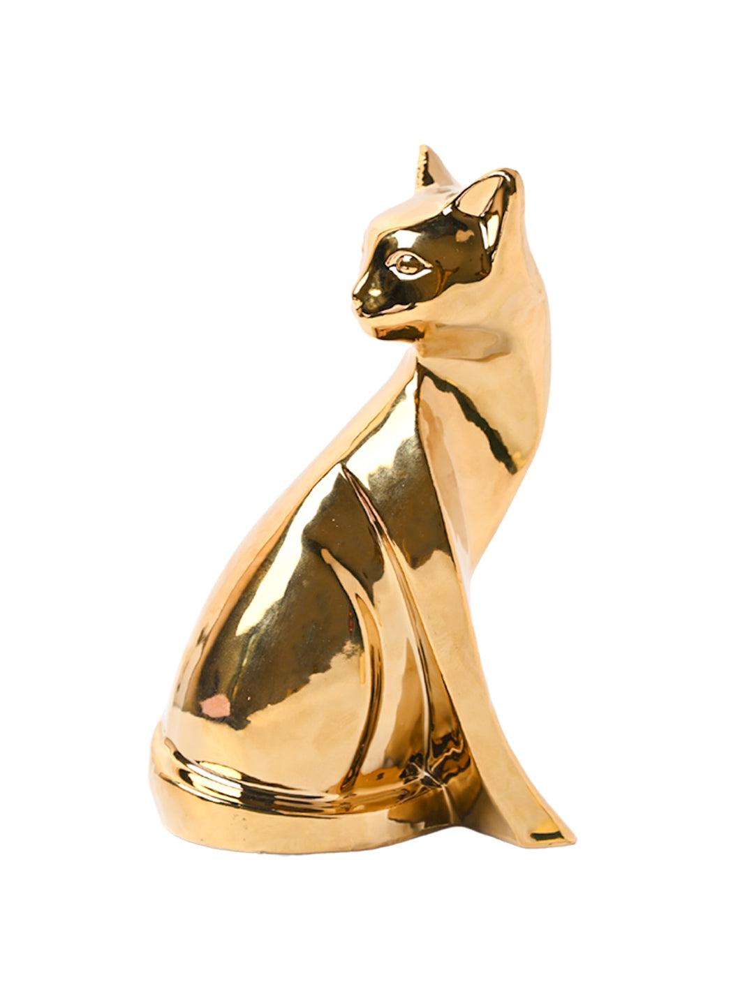 Golden Cat Statue Figurine - MARKET99