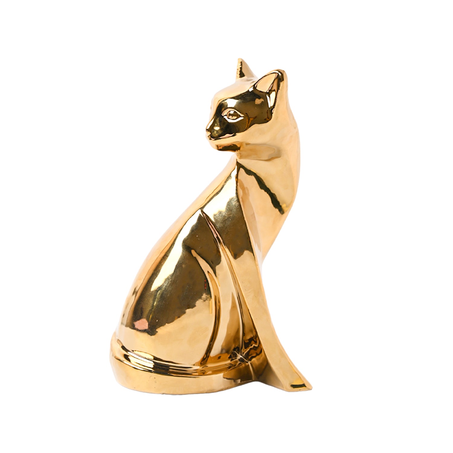 Golden Cat Statue Figurine