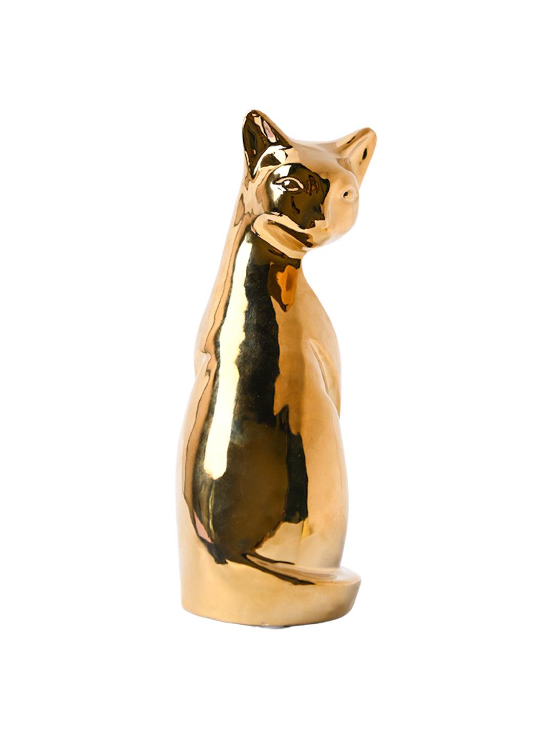 Golden Cat Statue Figurine - MARKET99