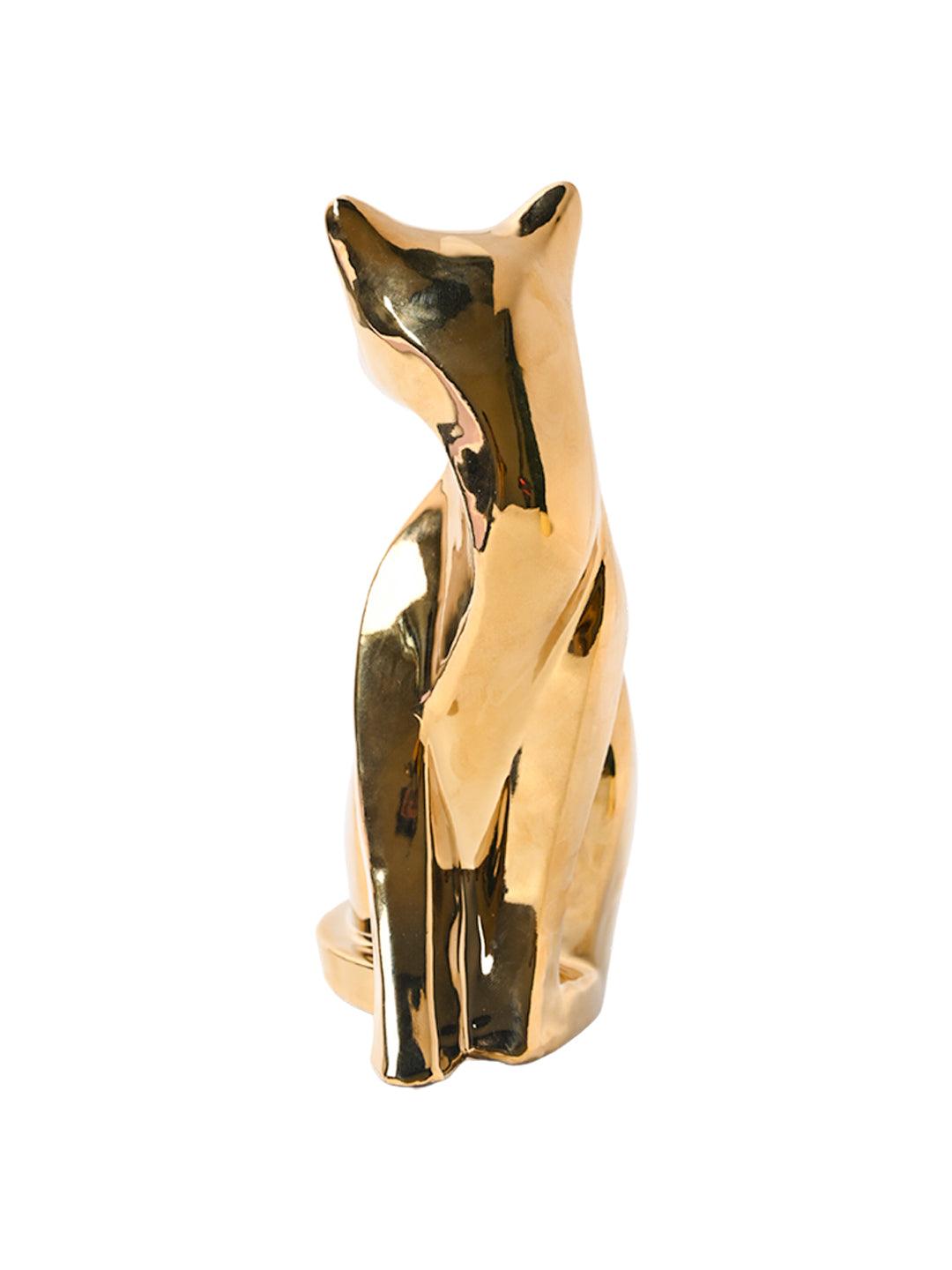 Golden Cat Statue Figurine