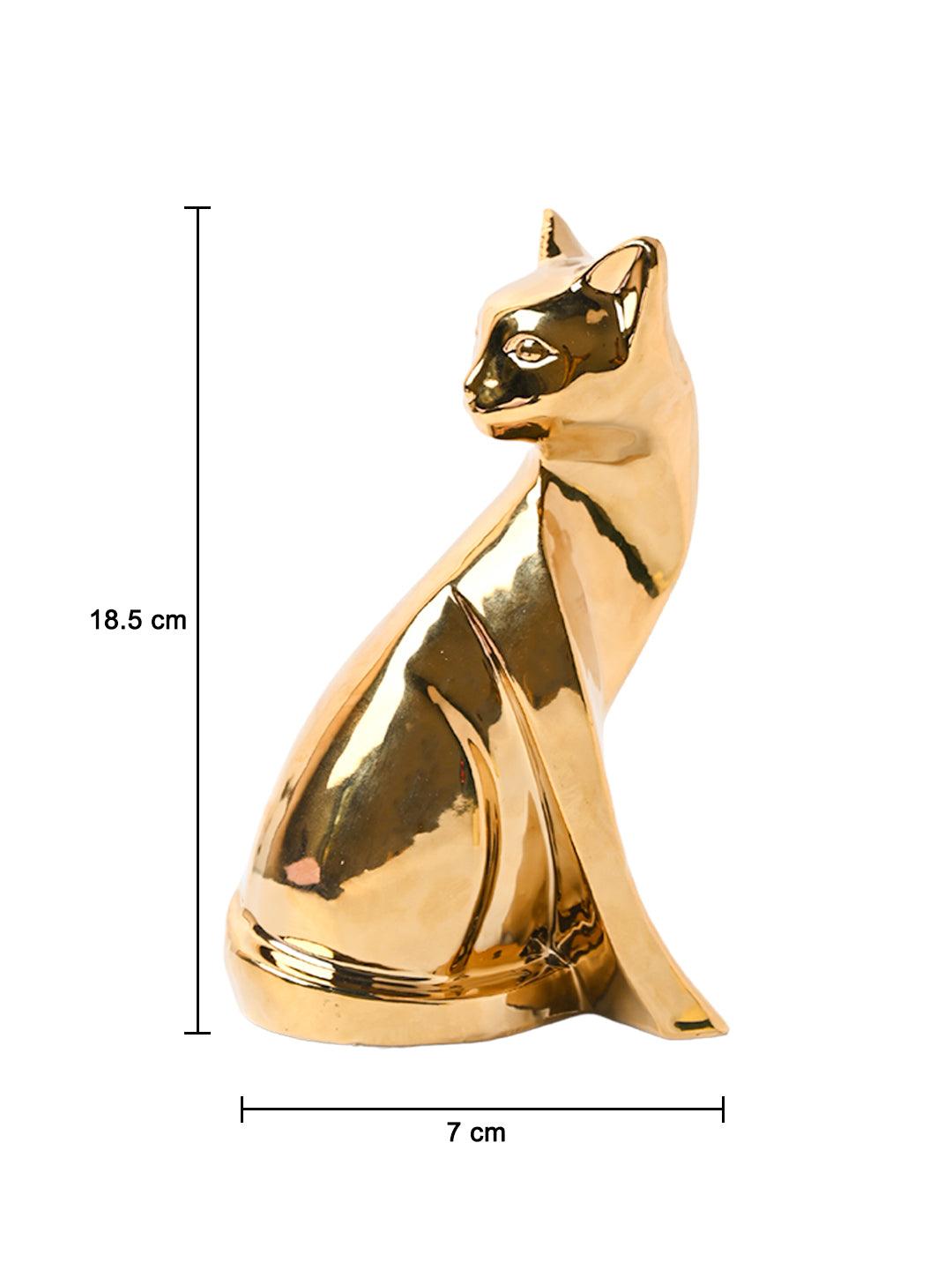 Golden Cat Statue Figurine - MARKET99