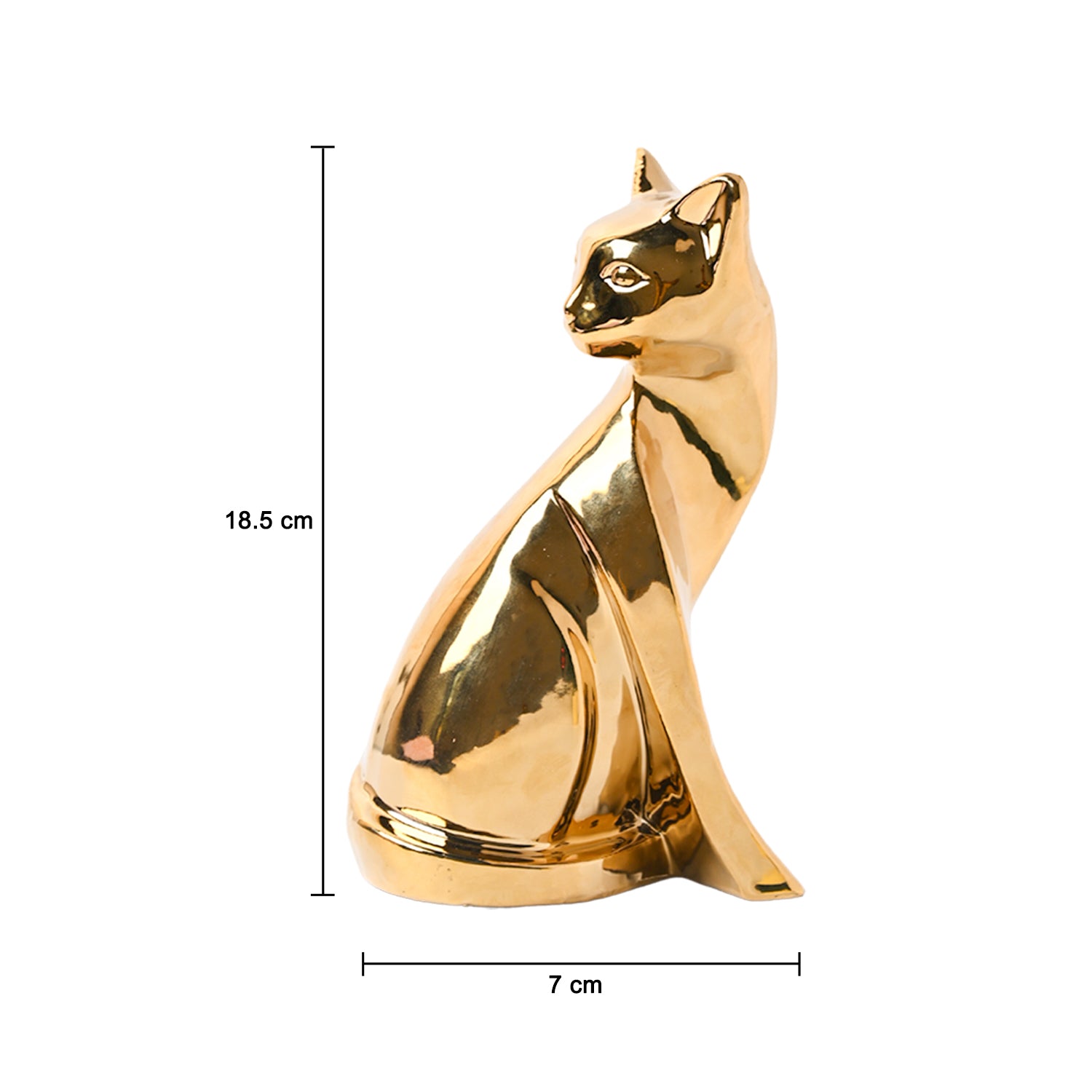 Golden Cat Statue Figurine