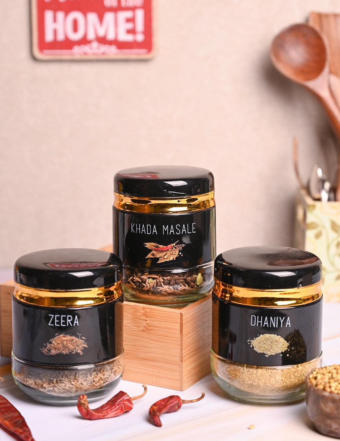 3-Piece Spice Jar Set 360ml - MARKET99