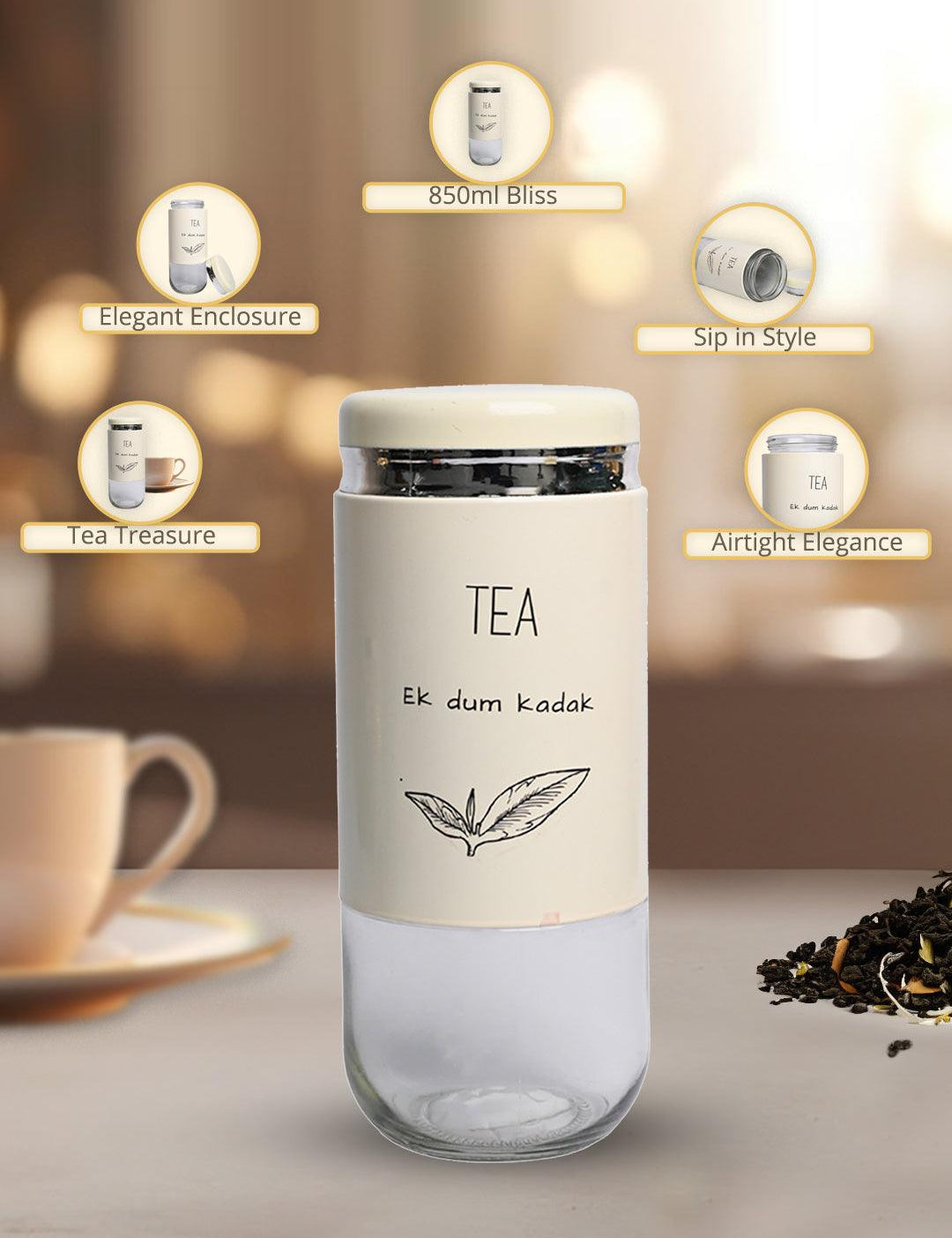 Tea Storage Jar 850Ml - MARKET99