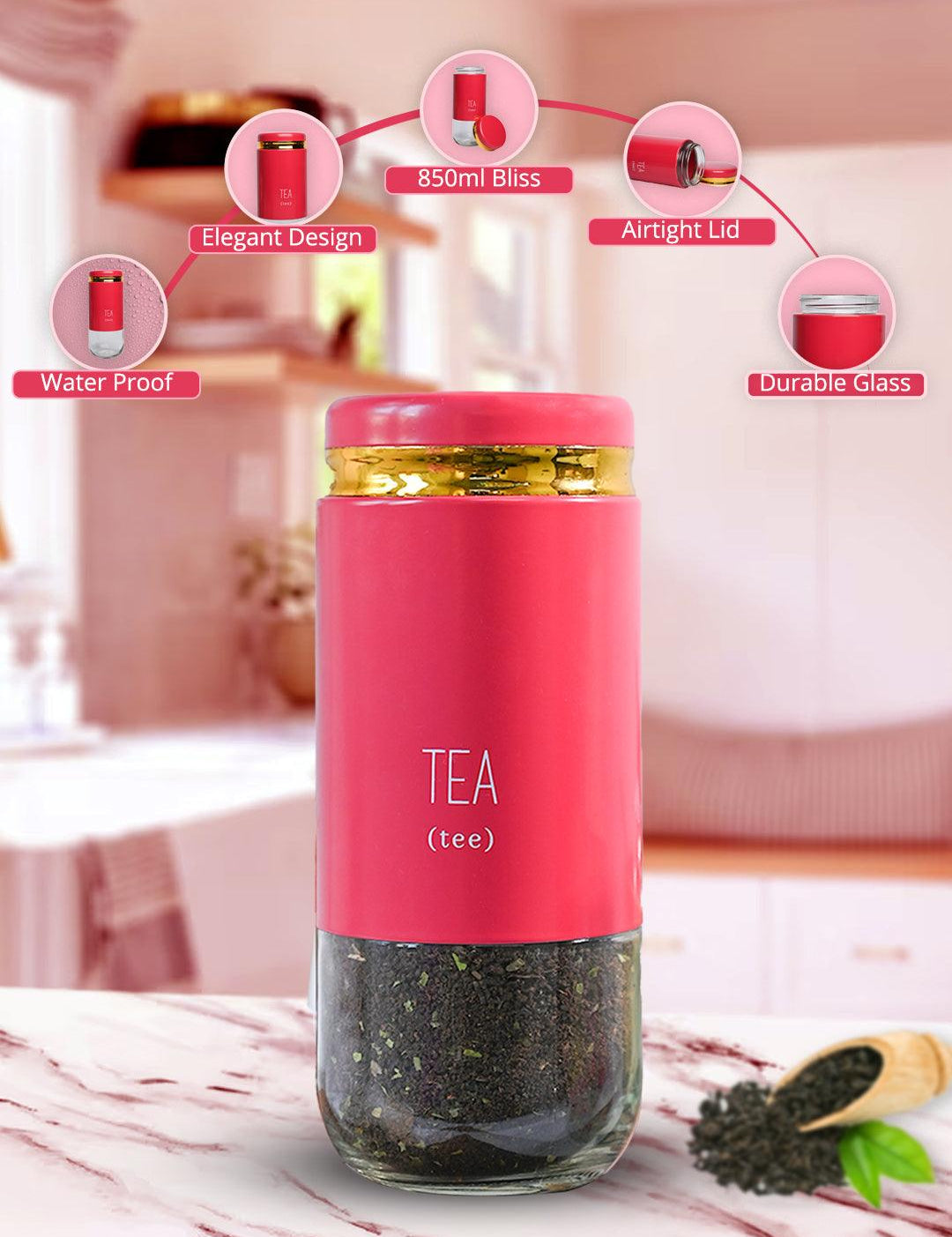 Tea Storage Jar 850Ml - MARKET99