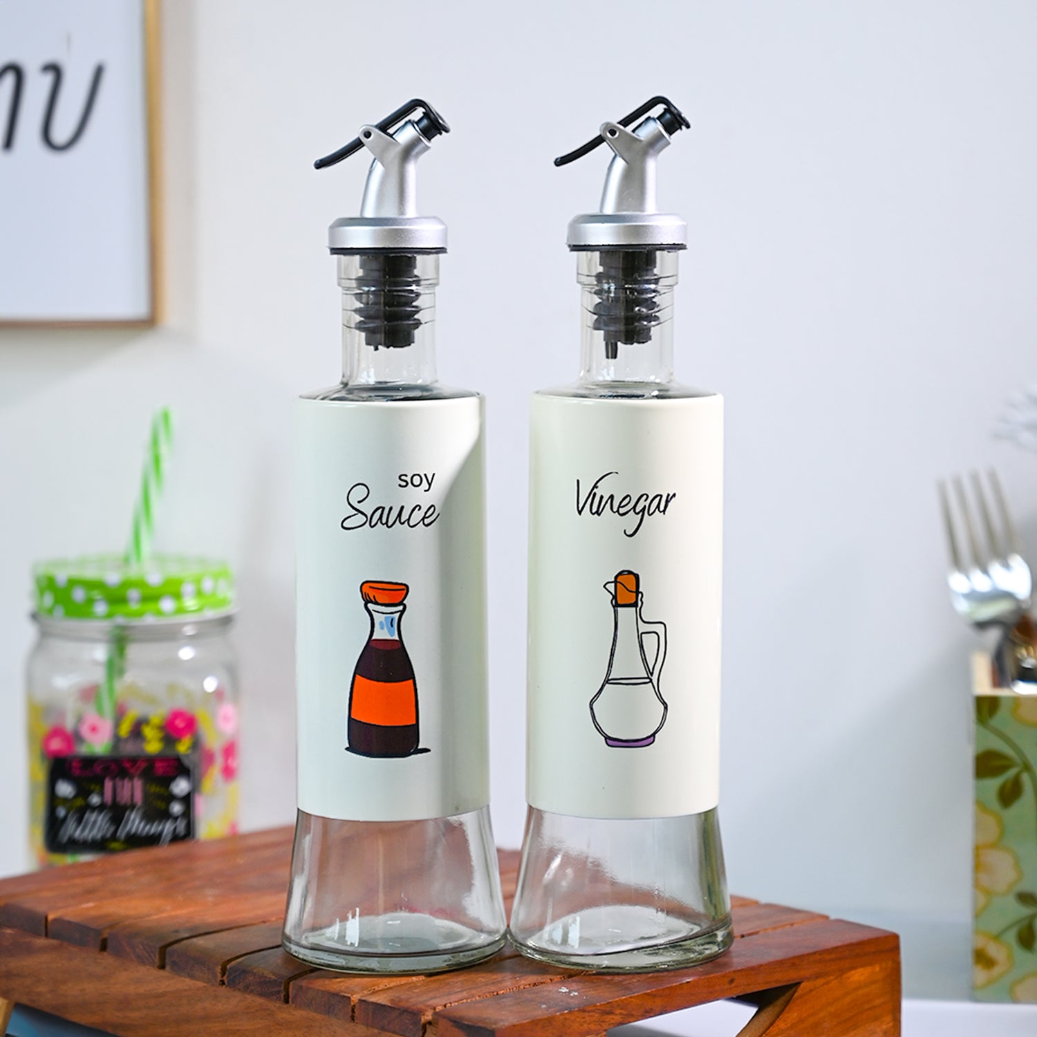 350ml Vinegar & Soya Dispenser Set
