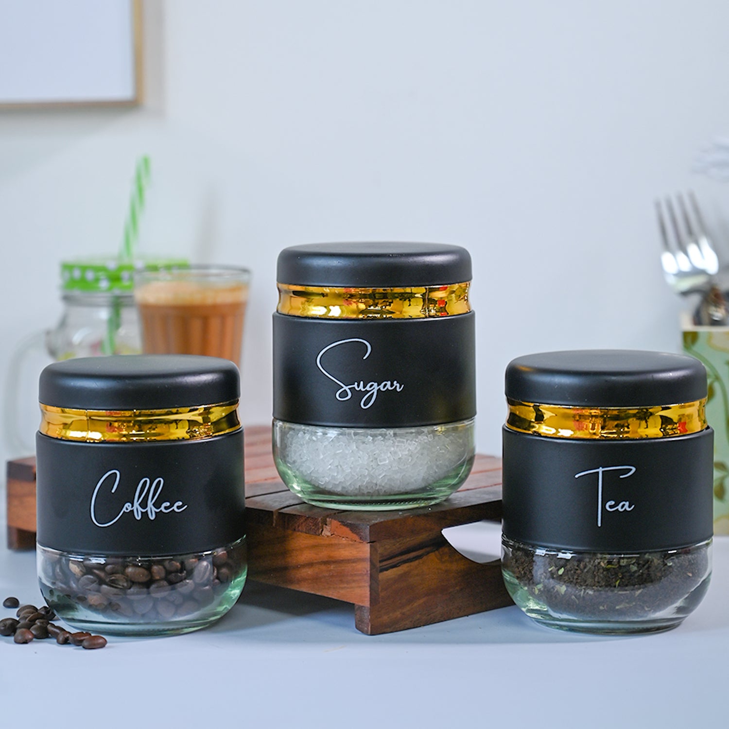 360ml Tea, Sugar & Coffee Trio