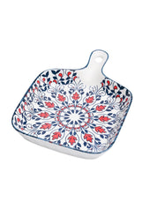 Mandala Ceramic Platter With Handle - MARKET99