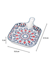 Mandala Ceramic Platter With Handle - MARKET99