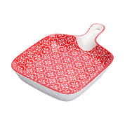 Mandala Ceramic Platter With Handle