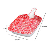 Mandala Ceramic Platter With Handle