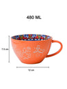Orange Geomatry 480ml Cup - MARKET99