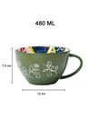 Green Floral 480ml Cup - MARKET99
