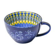 Blue Geometry 480ml Cup