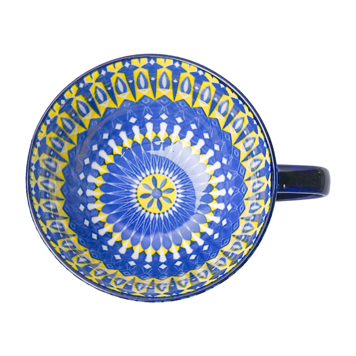 Blue Geometry 480ml Cup