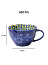 Blue Geometry 480ml Cup - MARKET99