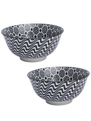 Floral Bowl Set Of 2 (650Ml) - MARKET99