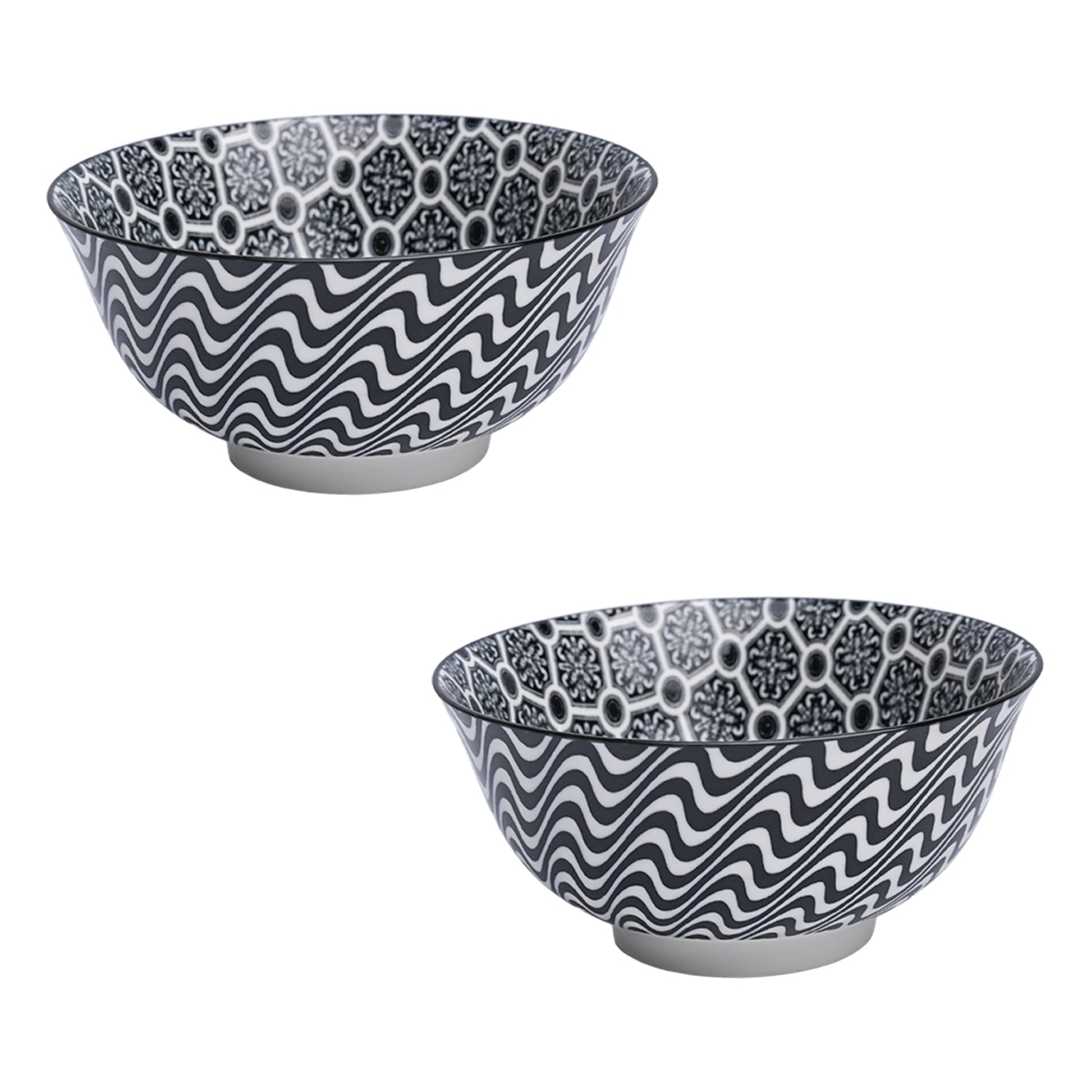 Floral Bowl Set Of 2 (650Ml)