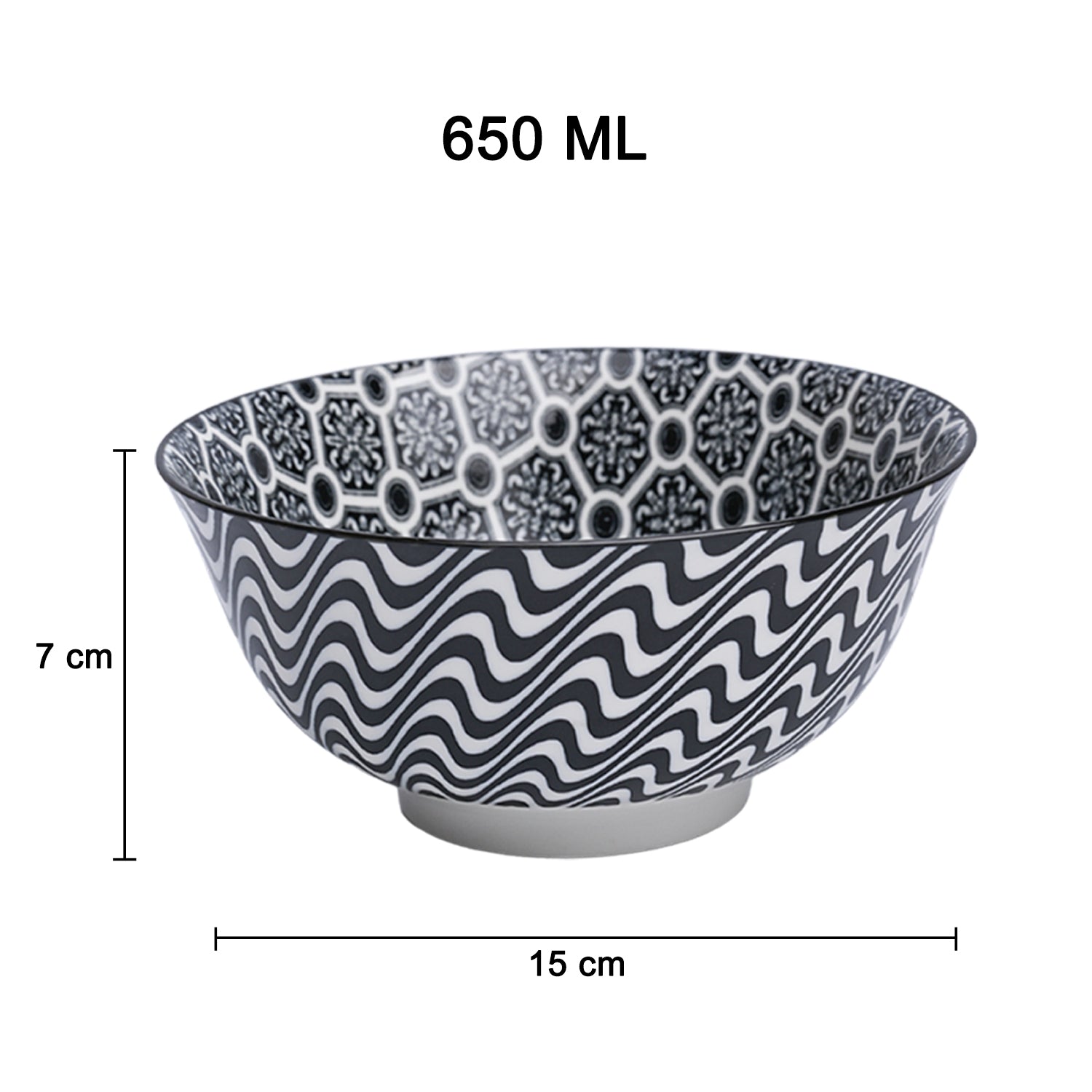 Floral Bowl Set Of 2 (650Ml)