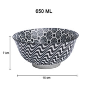 Floral Bowl Set Of 2 (650Ml)