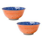 Floral Bowl Set Of 2 (650Ml)