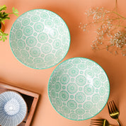 Floral Bowl Set Of 2 (650Ml)