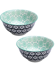 Floral Bowl Set Of 2 (650Ml) - MARKET99